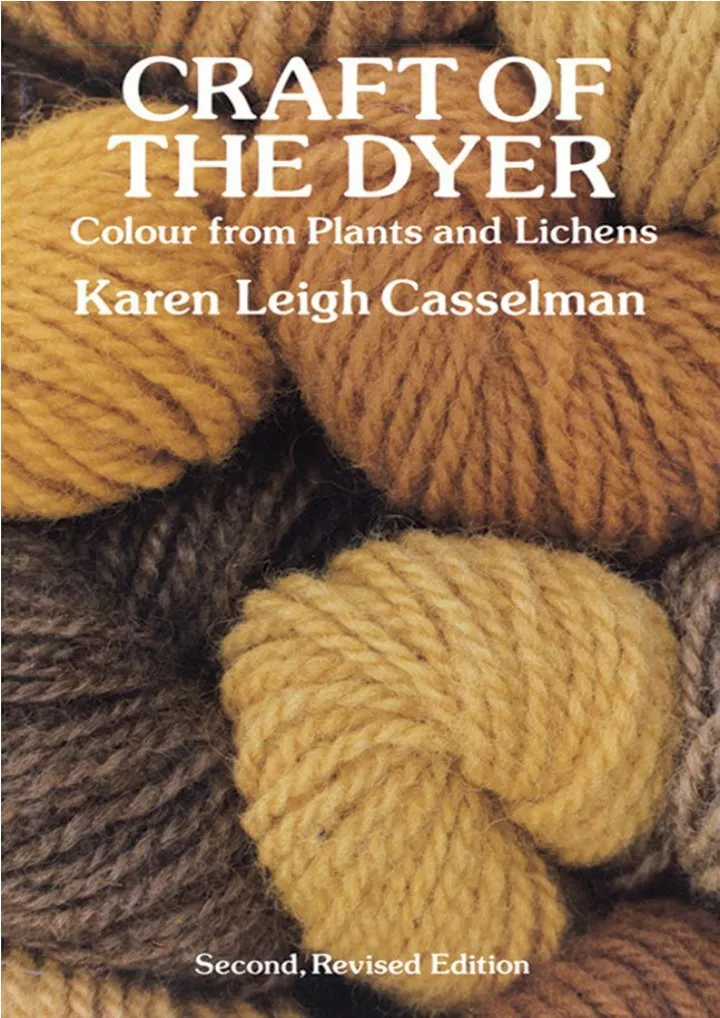 pdf read craft of the dyer colour from plants