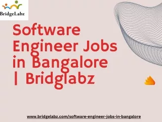 Software Engineer Jobs in Bangalore- bridgelabz
