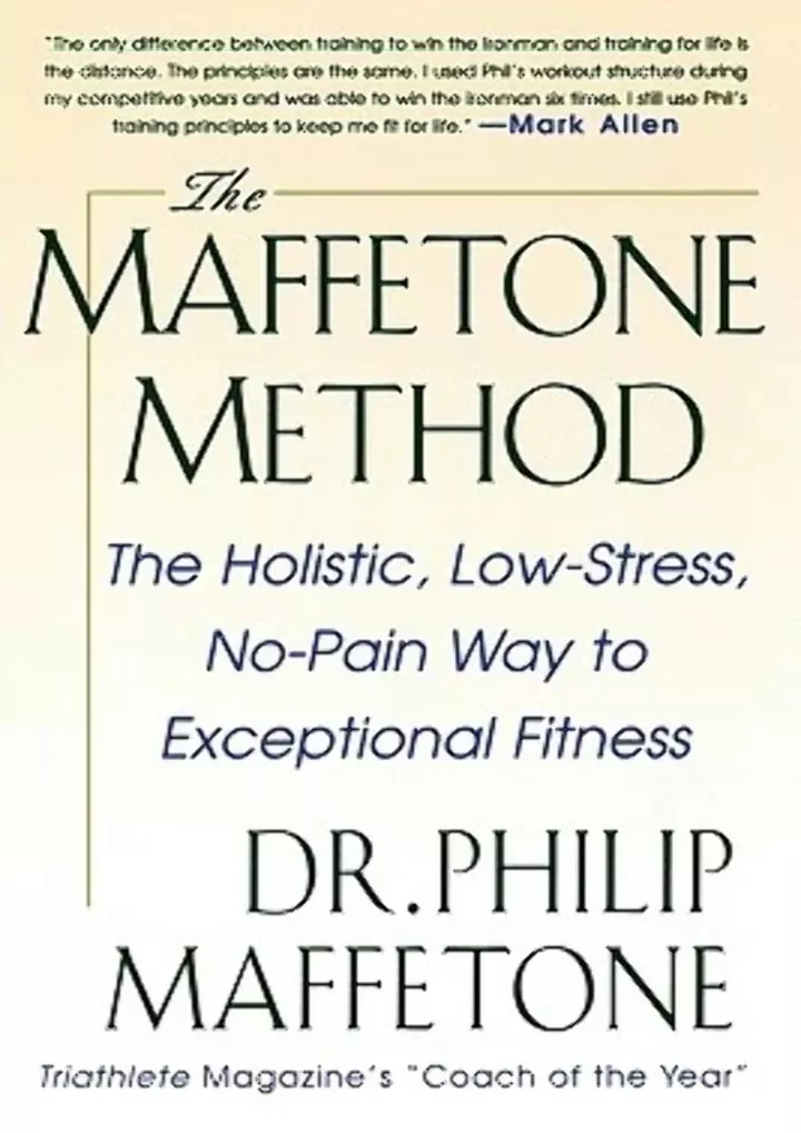 read pdf the maffetone method the holistic