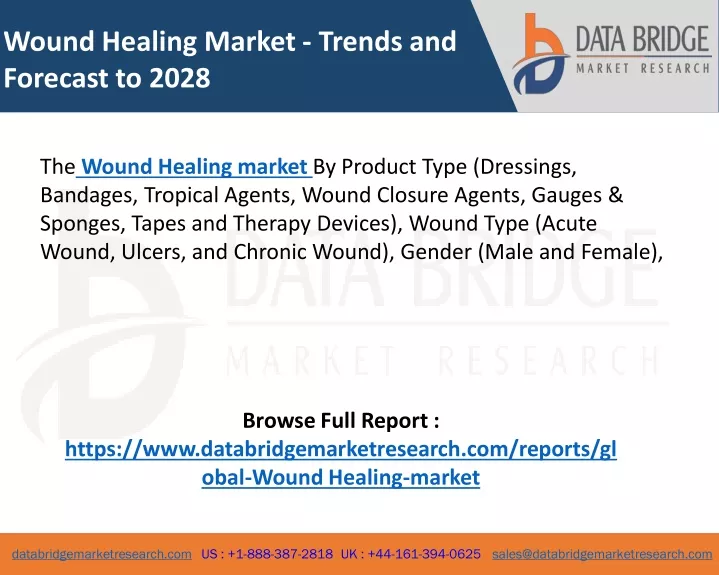 wound healing market trends and forecast to 2028
