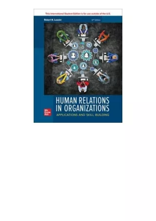 Ebook download ISE Human Relations in Organizations Applications and Skill Build