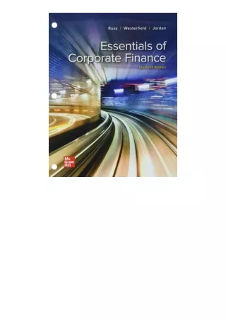 Download PDF Loose Leaf for Essentials of Corporate Finance full