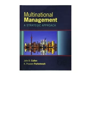 Download Multinational Management free acces