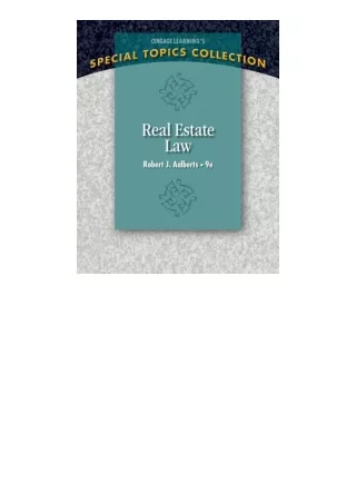 Ebook download Real Estate Law Real Estate Law Seidel George free acces