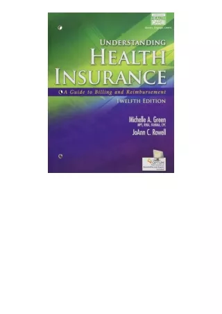 Download Understanding Health Insurance A Guide to Billing and Reimbursement wit