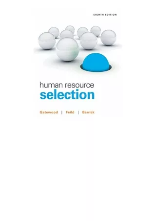 PDF read online Human Resource Selection full