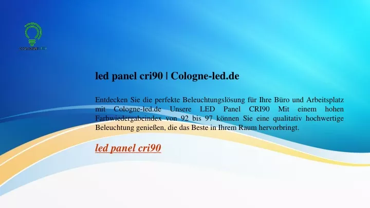 led panel cri90 cologne led de entdecken