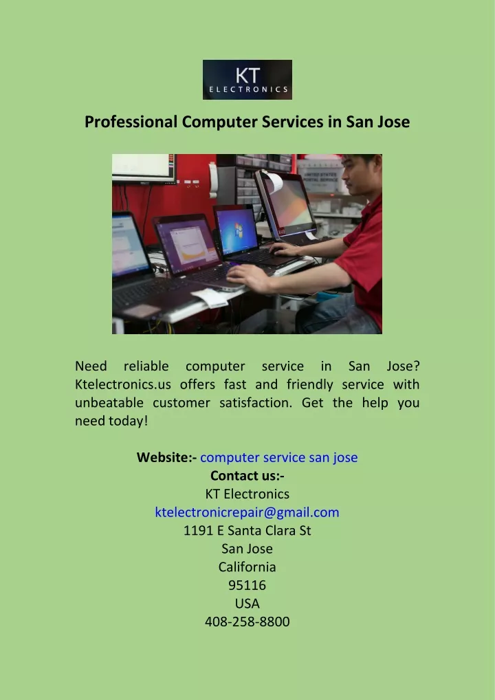 professional computer services in san jose