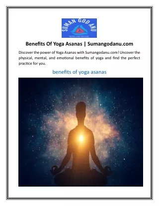 Benefits Of Yoga Asanas  Sumangodanu.com