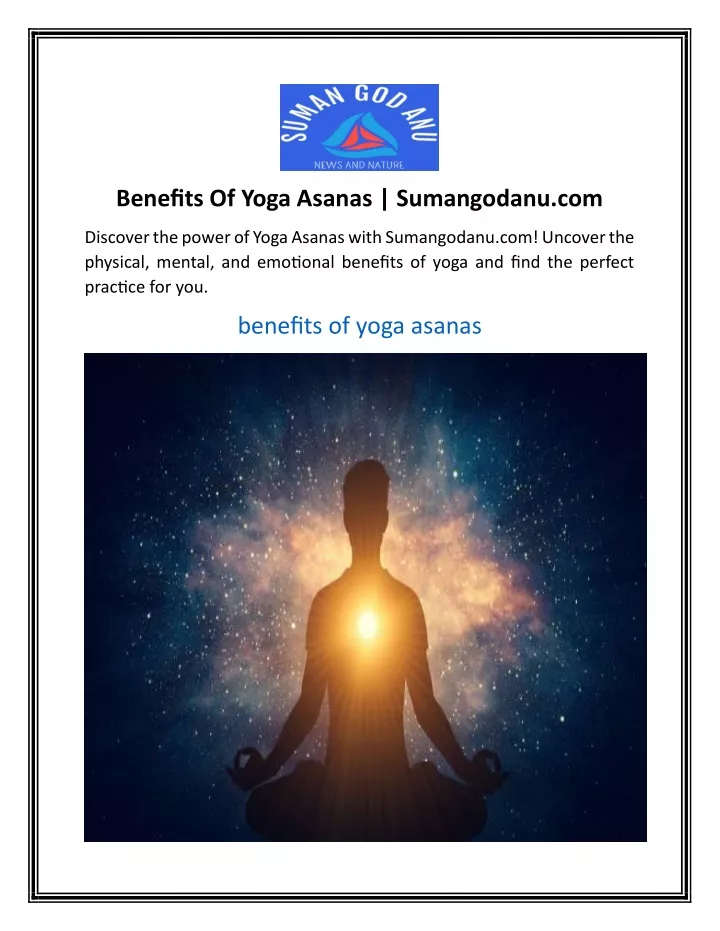 benefits of yoga asanas sumangodanu com