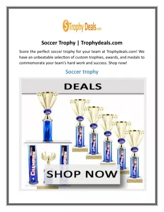 Soccer Trophy  Trophydeals