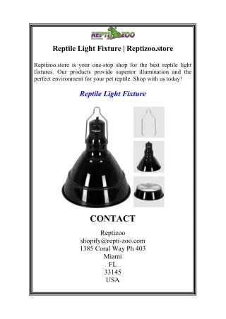 Reptile Light Fixture  Reptizoo.store