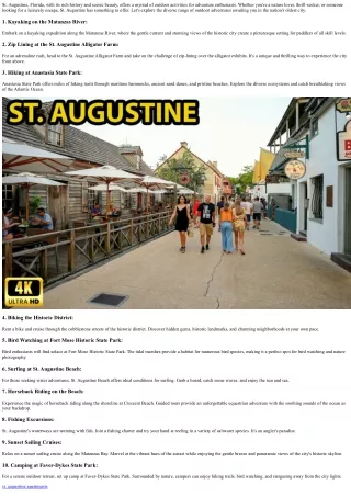 Taste Adventures: A Gastronomic Tour of St. Augustine's Best Eateries