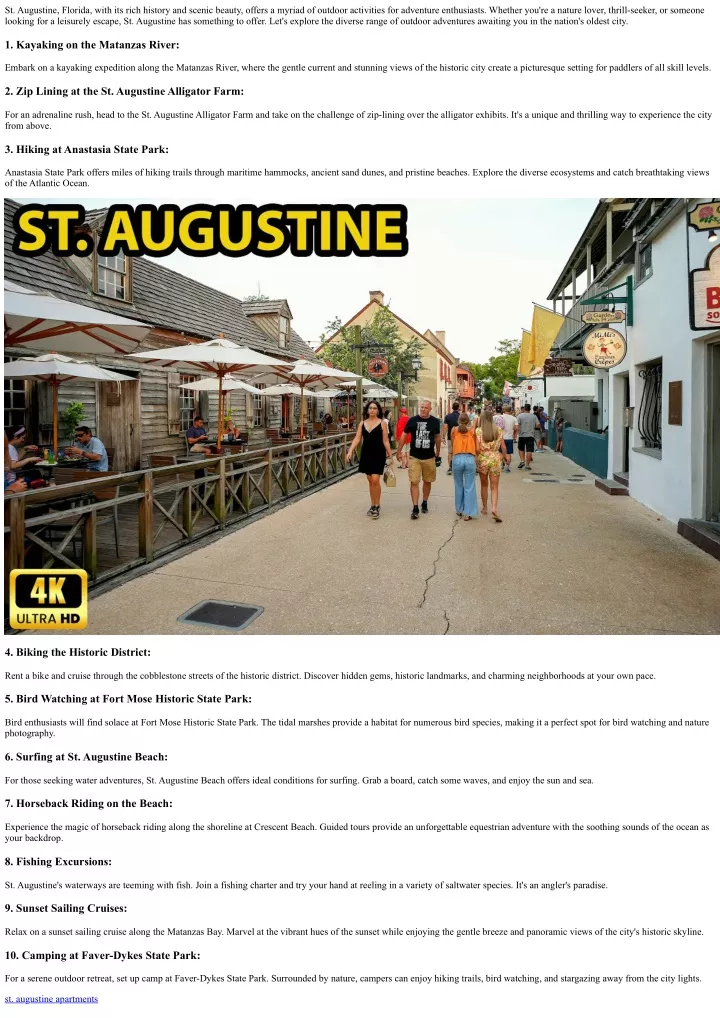 st augustine florida with its rich history