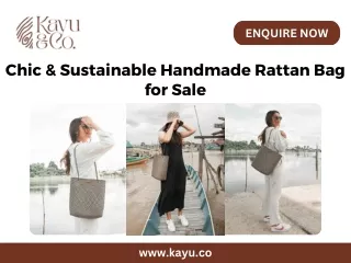 Chic & Sustainable Handmade Rattan Bag for Sale