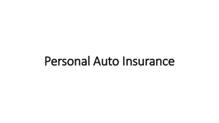 Personal Auto Insurance