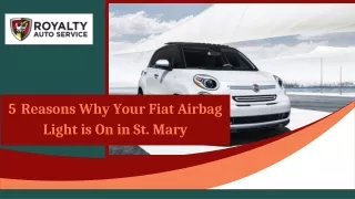 5 Reasons Why Your Fiat Airbag Light is On in St. Mary