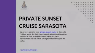 Private Sunset Cruise Sarasota   - Four Keys Charters