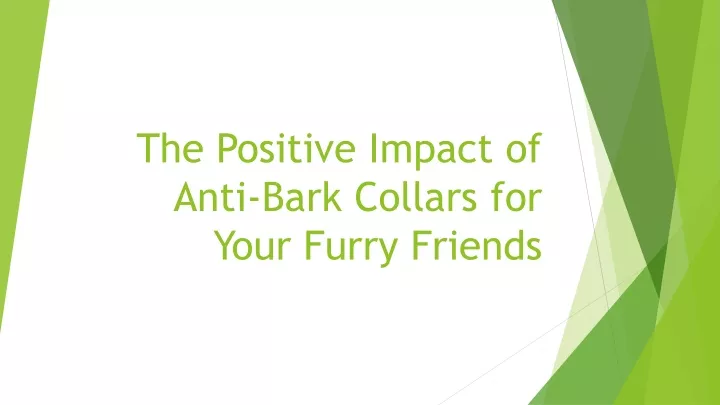 the positive impact of anti bark collars for your