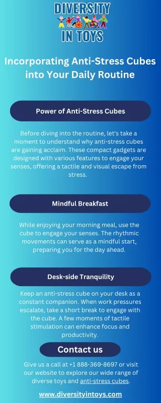 incorporating anti stress cubes into your daily