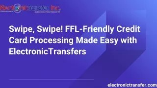 FFL Friendly Credit Card Processing