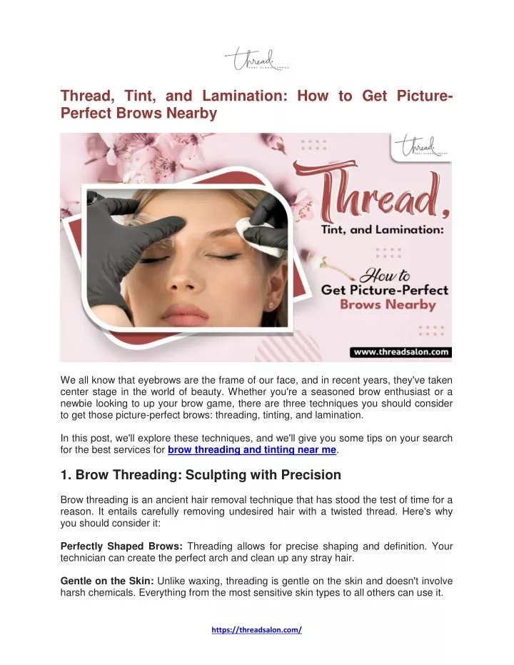 thread tint and lamination how to get picture