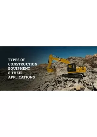 Different Types of Heavy equipment used in construction jobs