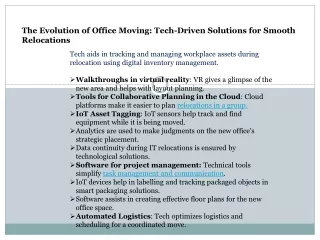 The Evolution of Office Moving