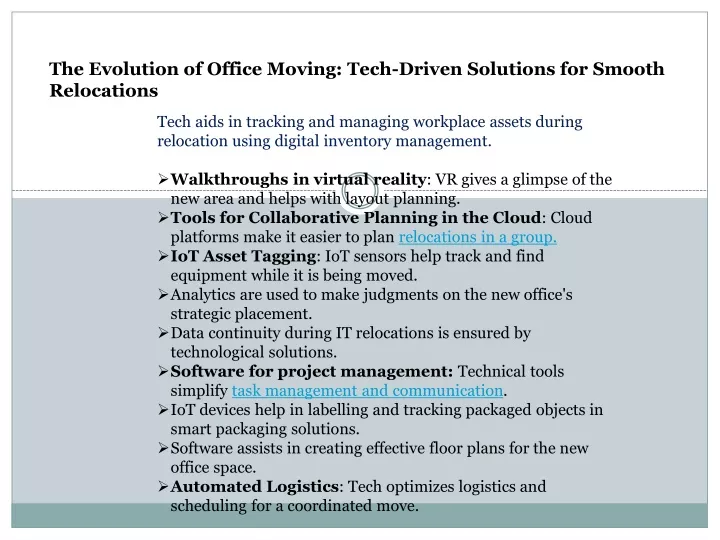 the evolution of office moving tech driven