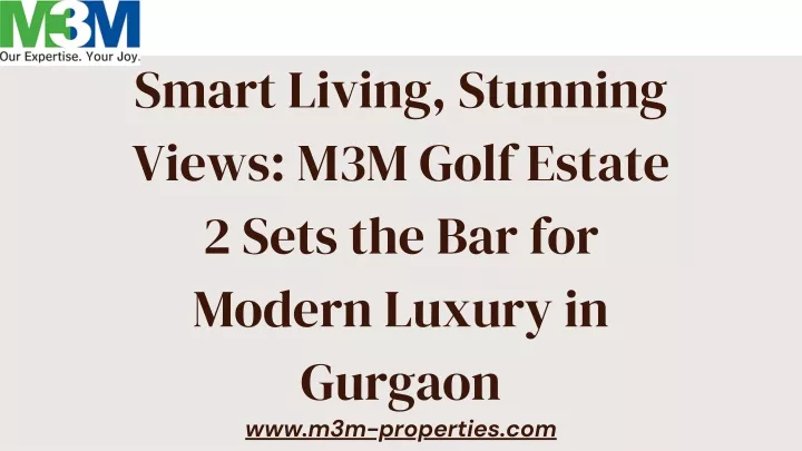 smart living stunning views m3m golf estate