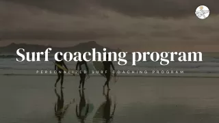 Surf coaching program