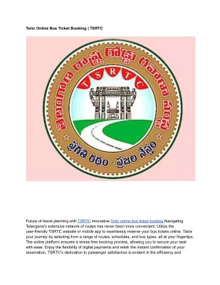 tsrtc online bus ticket booking tsrtc