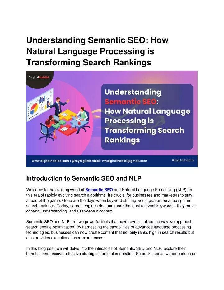 understanding semantic seo how natural language