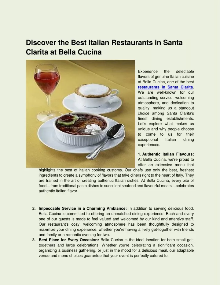 discover the best italian restaurants in santa