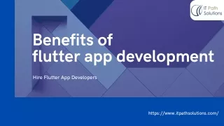 benefits of flutter app development