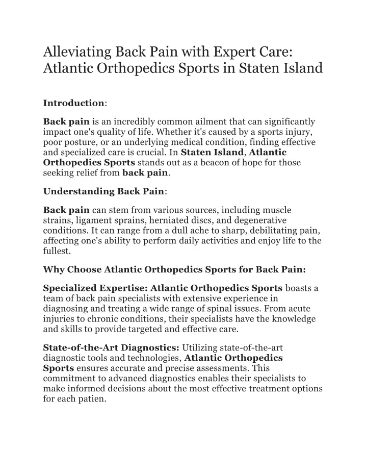 alleviating back pain with expert care atlantic