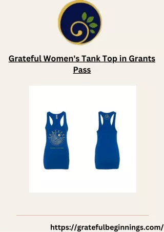 Style Meets Gratitude  : Grateful Women's Tank Tops in Grants Pass