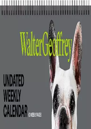 Download Book [PDF] Walter Geoffrey Undated Weekly Desk Pad Calendar