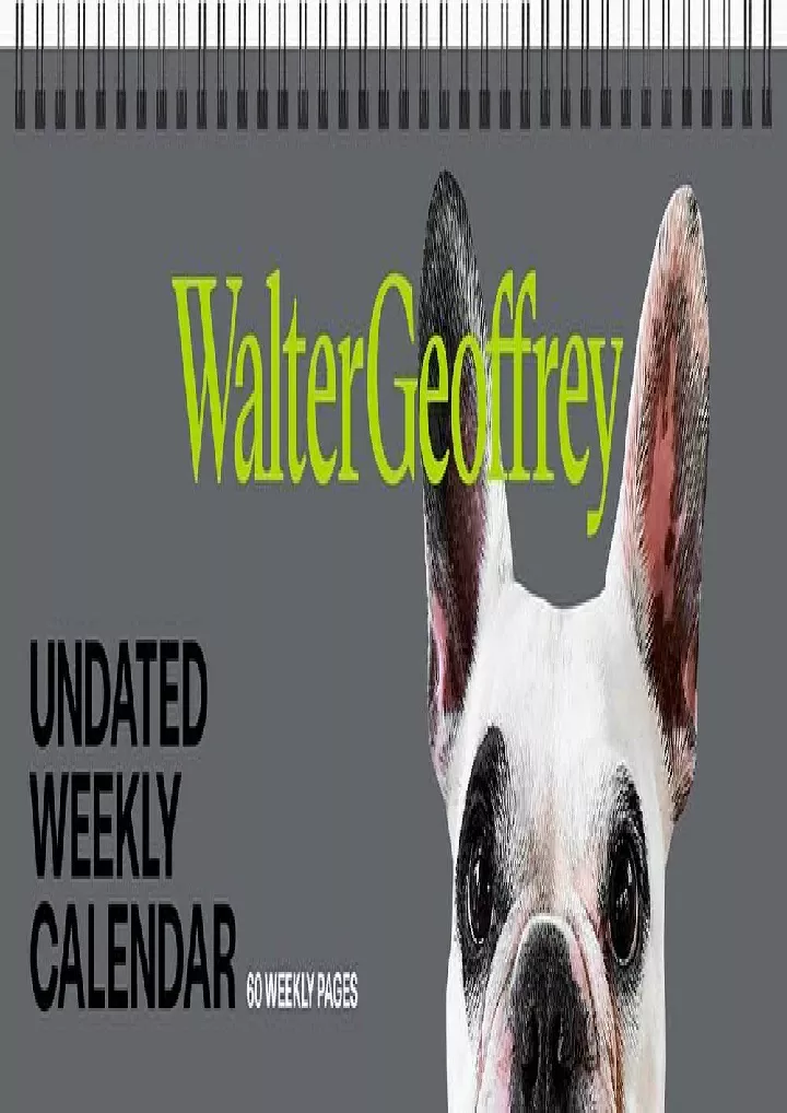 PPT Download Book [PDF] Walter Geoffrey Undated Weekly Desk Pad