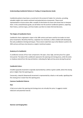 Understanding Candlestick Patterns in Trading