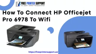 how to connect hp officejet pro 6978 to wifi
