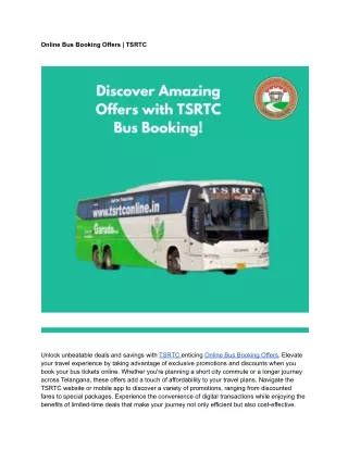 online bus booking offers tsrtc