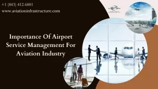 Importance Of Airport Service Management For Aviation Industry