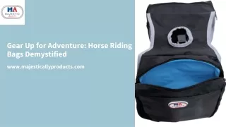Gear Up for Adventure Horse Riding Bags Demystified