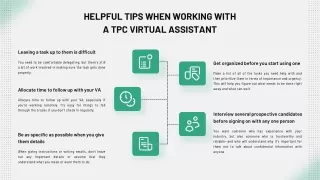 Helpful Tips When Working With a TPC Virtual Assistant