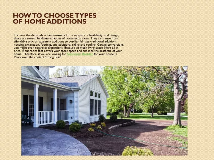how to choose types of home additions