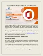 Mastering MS Office 2021: Tips and Tricks for Increased Productivity - slide 1