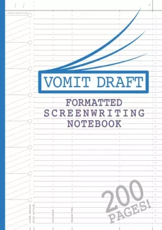 get [PDF] Download Blank Screenwriting Notebook: Write Your Own Movies - 200 Pages of