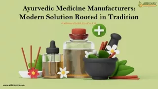 Ayurvedic Contract Manufacturing - Modern Solution Rooted In Tradition