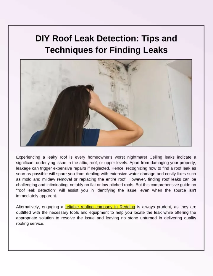 diy roof leak detection tips and techniques